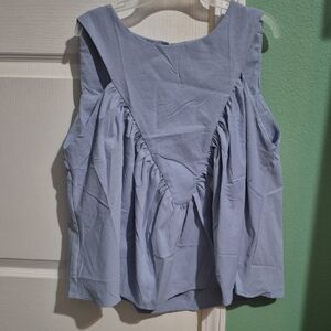 Elegant‎ Blue Sleeveless Top